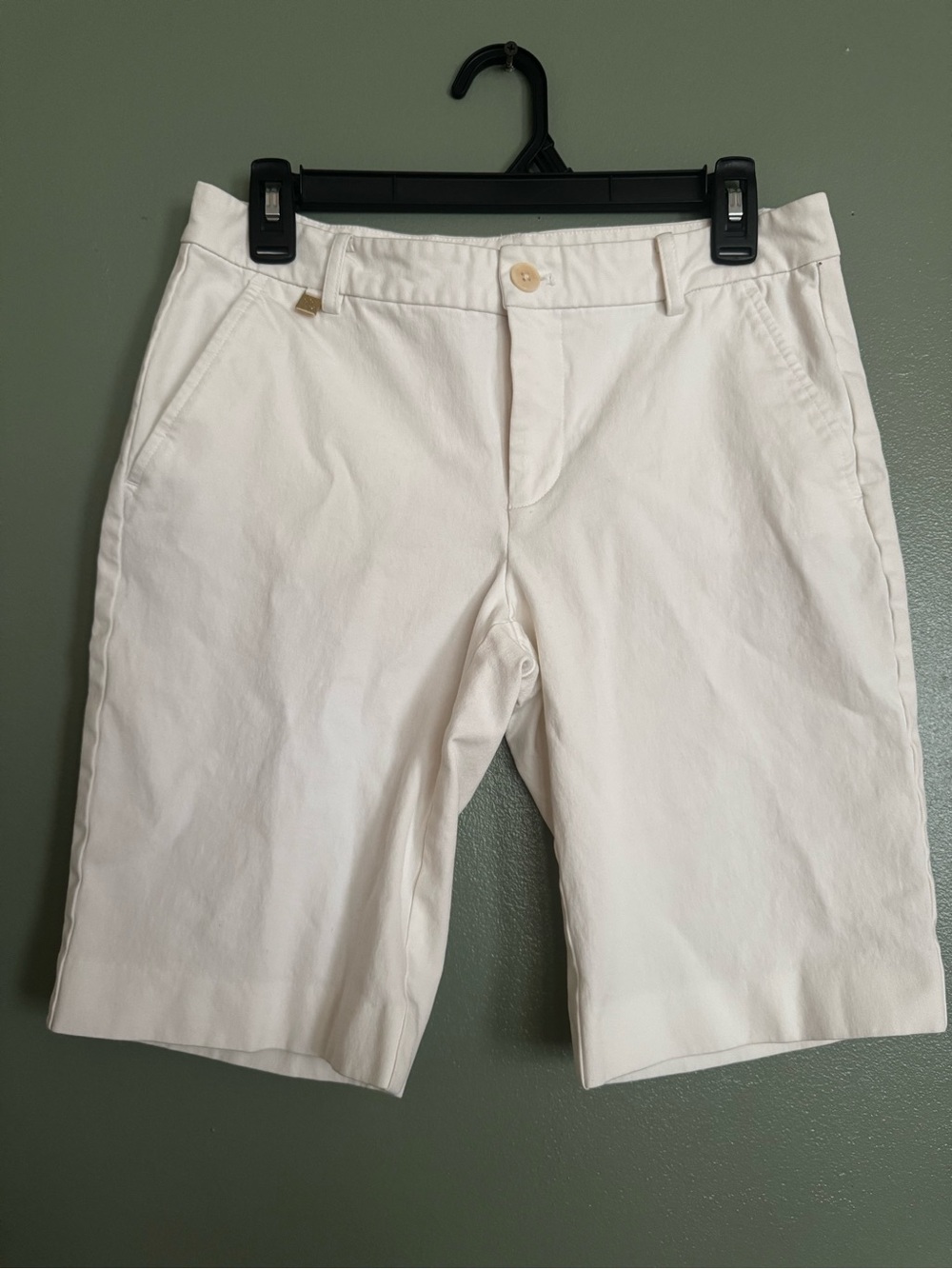 Lauren Ralph Lauren White Twill Bermuda Shorts Size 2